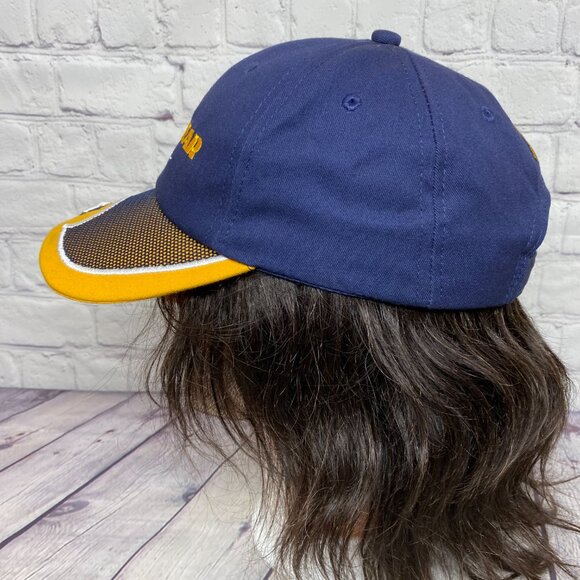 Goodyear Racing Hat Cap Strap Back Navy Blue Yellow K-Products Headwear Sports - Picture 2 of 8
